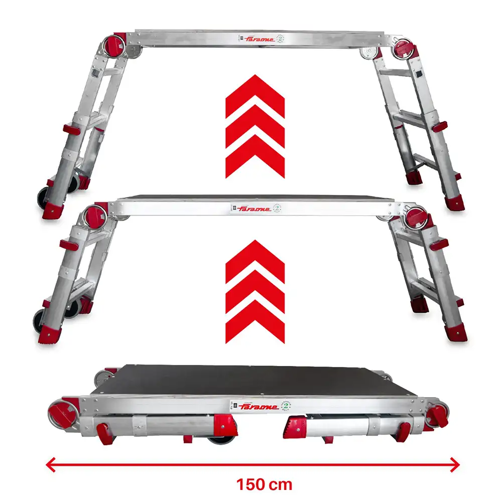 Plataforma de trabajo plegable y regulable Faraone